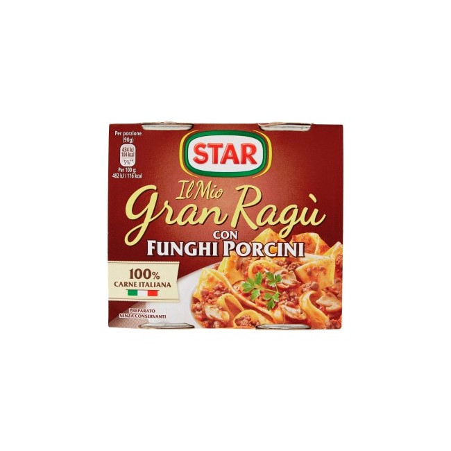 copy of GRAN RAGU STAR CLASSICO GR.180    CONFEZIONE DA 2 LATTINE